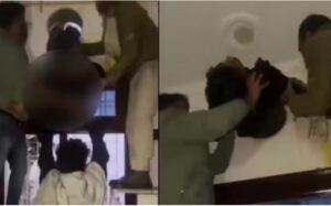 चोरी गर्न गएका व्यक्ति जब भित्तामै अड्किए…