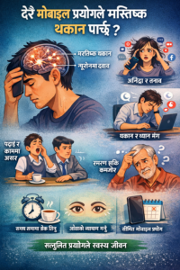 धेरै मोबाइल प्रयोगले मस्तिष्क थकान पार्छ, किन?