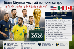 फिफा विश्वकप २०२६ को काउन्टडाउन सुरु : ४८ टिमबीच उपाधिका लागि ऐतिहासिक प्रतिस्पर्धा